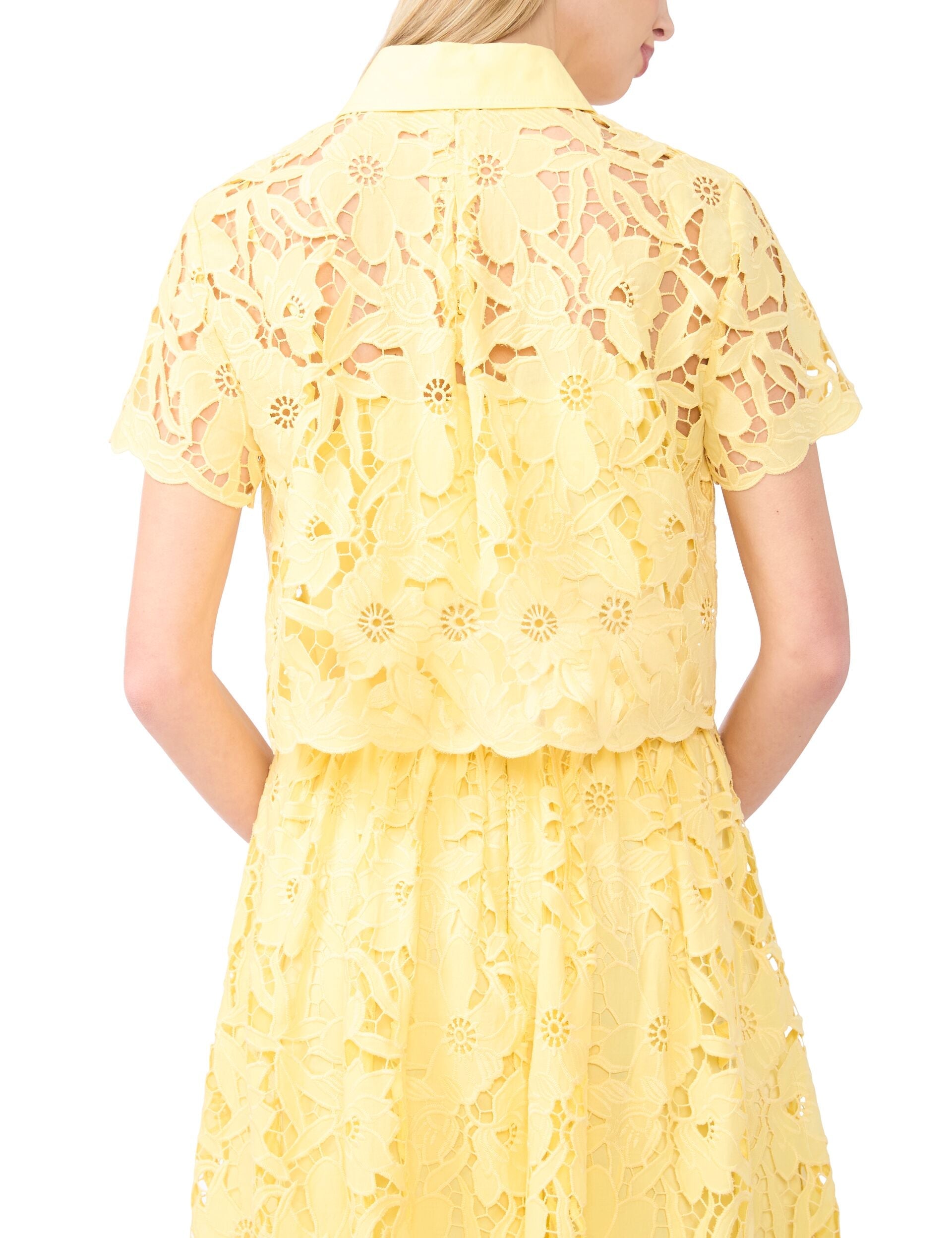 Women|Sale MICAH Lace Cropped Short Sleeve Shirt - Ted Baker