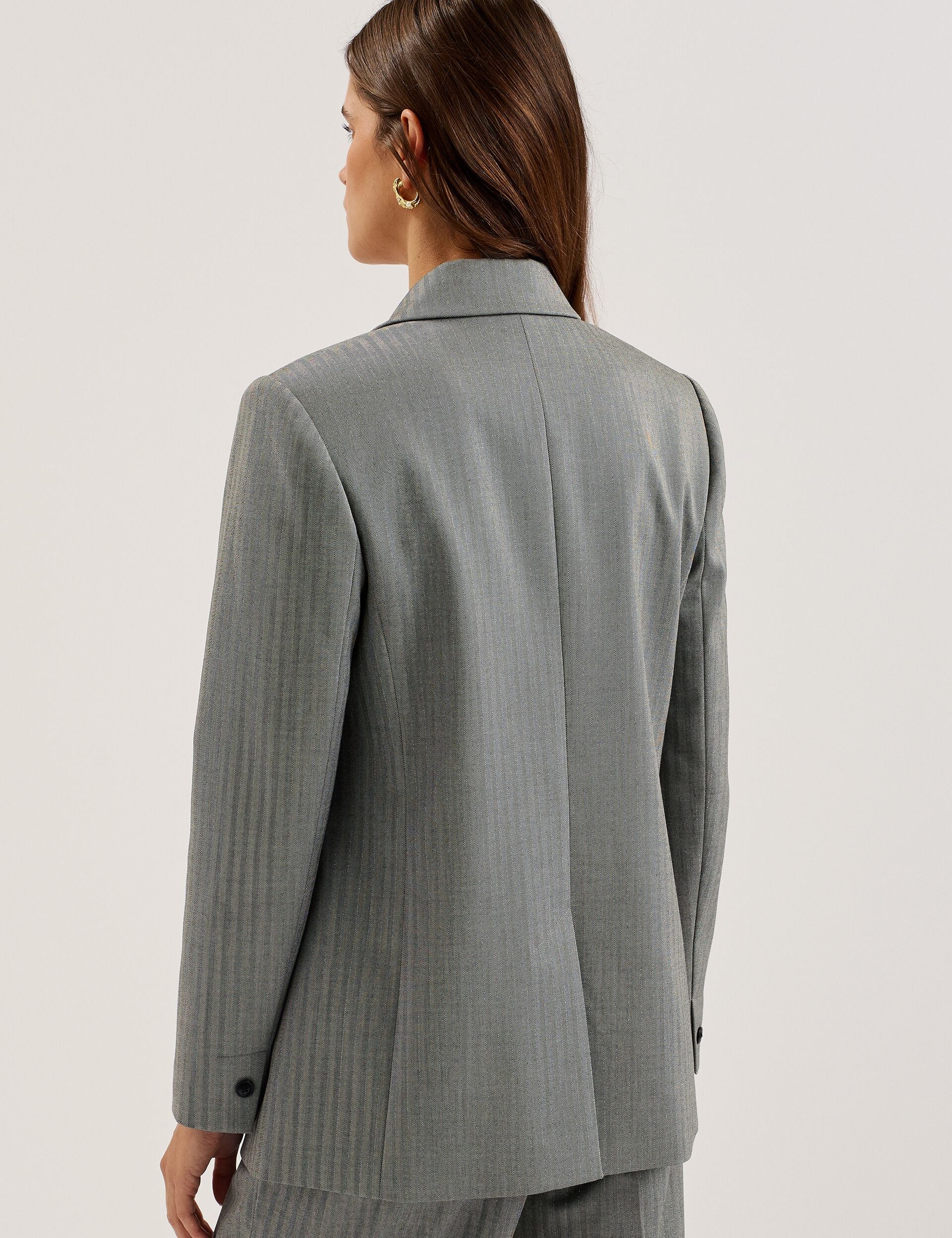 Women KOA - Oversized Herringbone Single Breasted Blazer - Ted Baker
