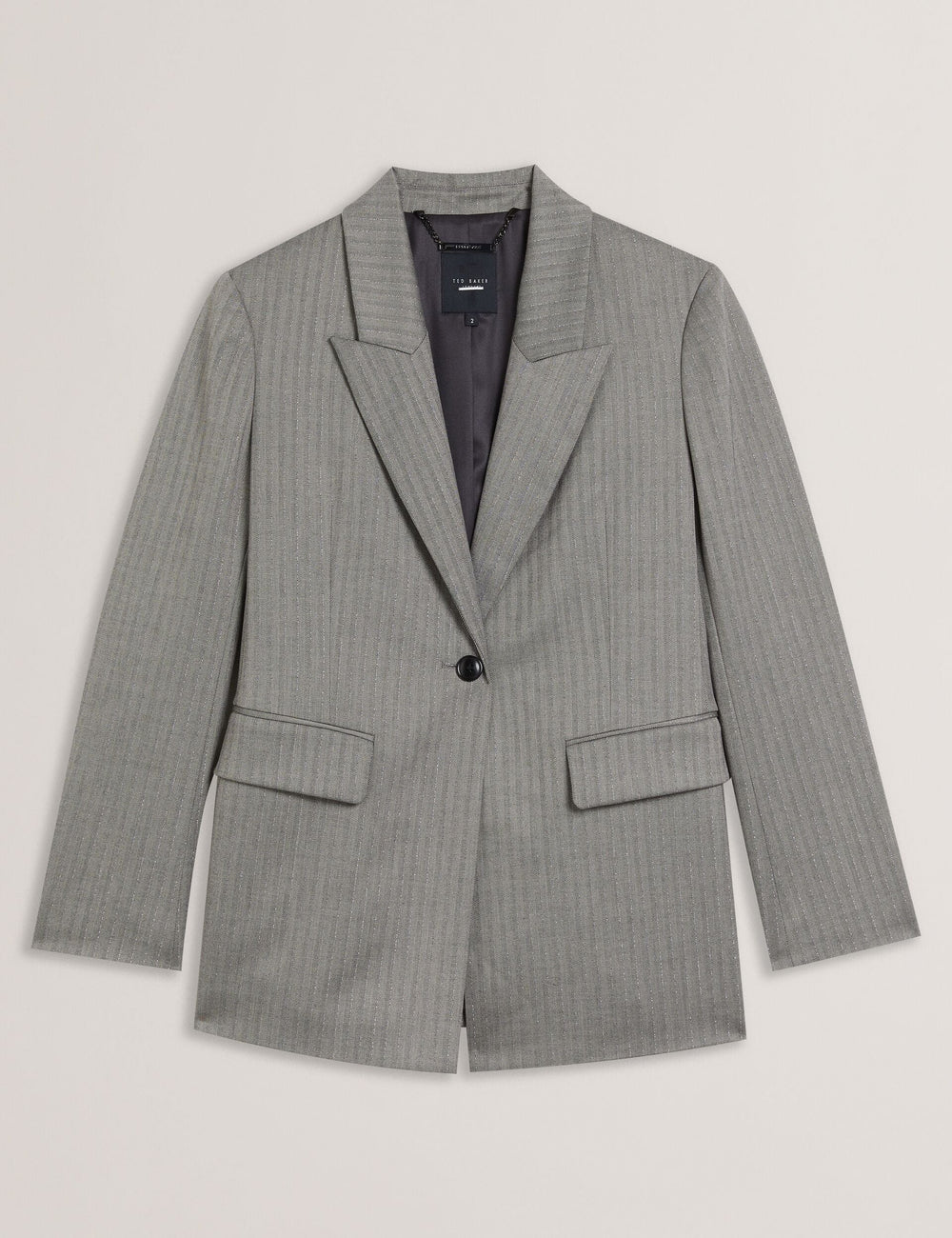 Women KOA - Oversized Herringbone Single Breasted Blazer - Ted Baker