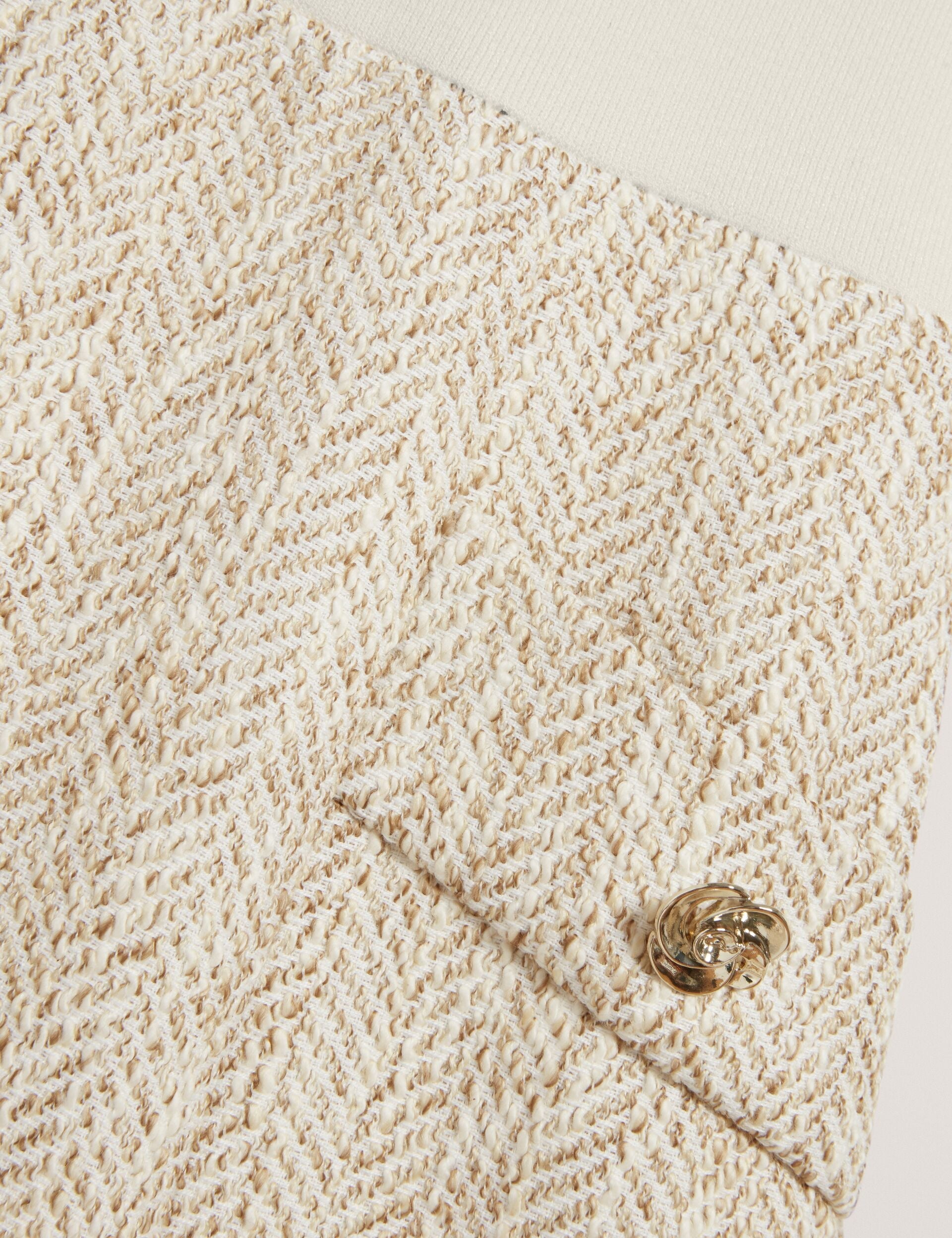 Women VULPAD - Pleated Boucle Mini Dress With Knit Bodice - Ted Baker