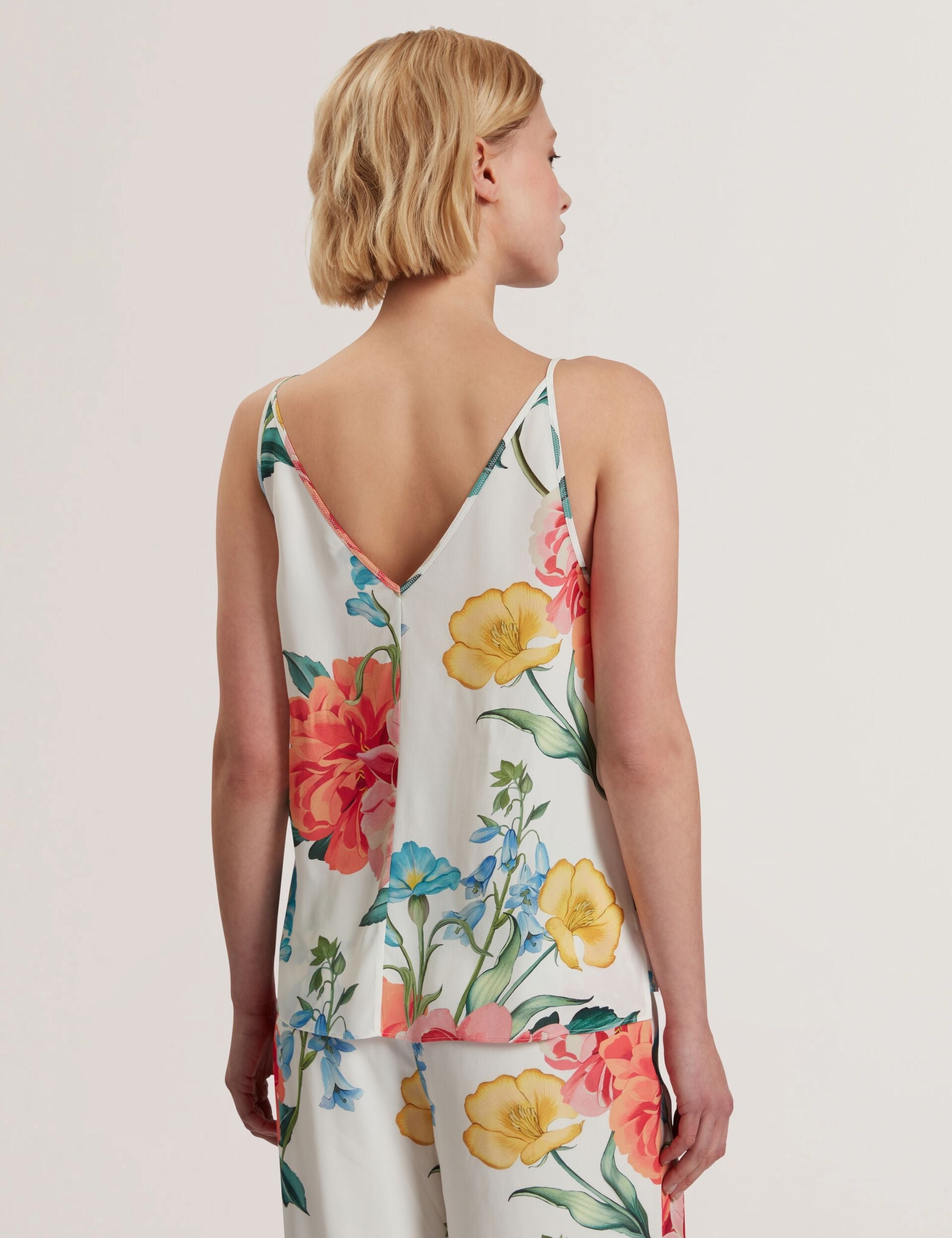 Women PURRLA - Floral Print Scoop Neck Sleeveless Top - Ted Baker