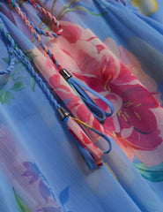 Women LARJA - Floral Print Chiffon Mini Beach Kaftan - Ted Baker