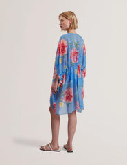 Women LARJA - Floral Print Chiffon Mini Beach Kaftan - Ted Baker