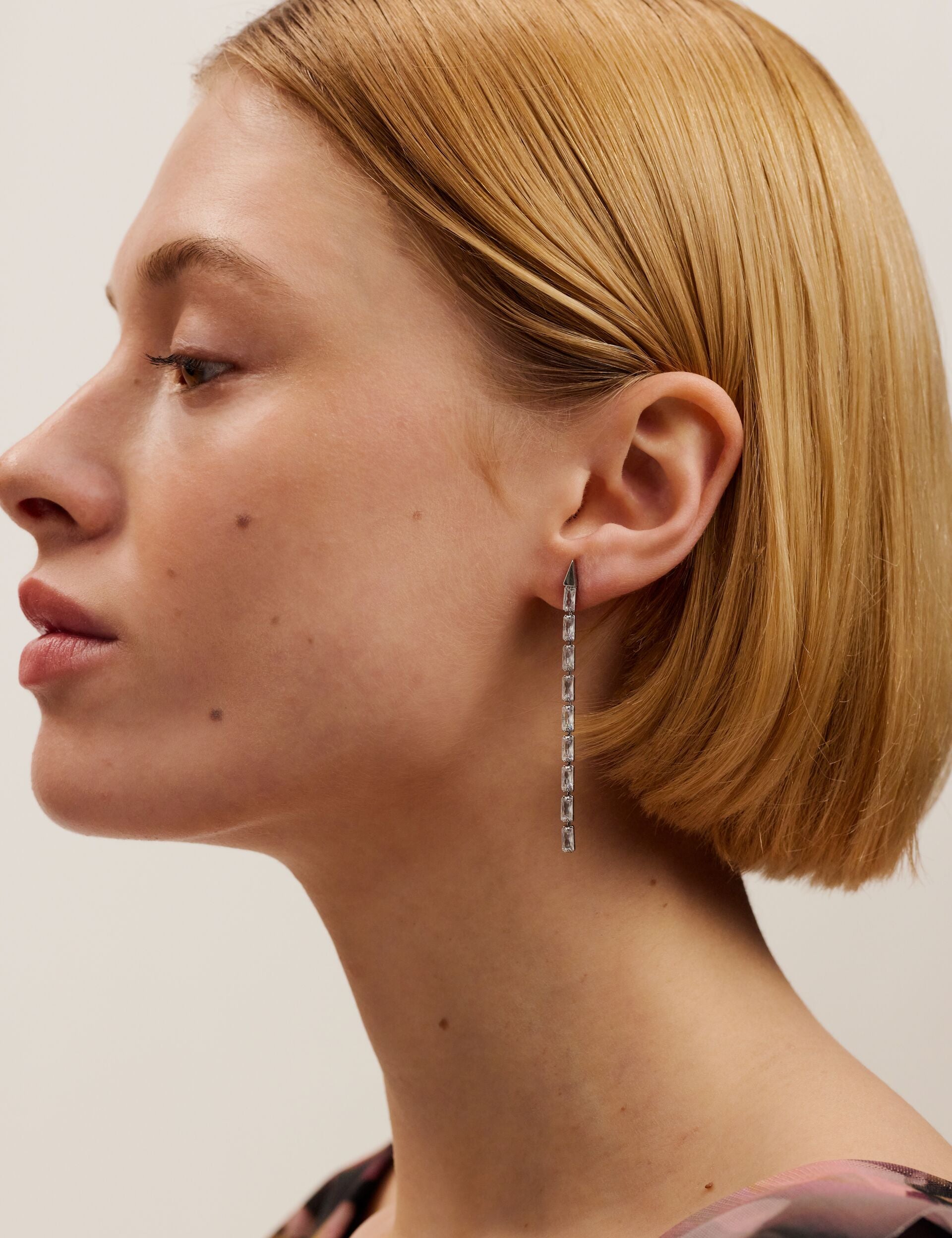 Women ISALIE - Baguette Crystal Long Drop Earrings - Ted Baker