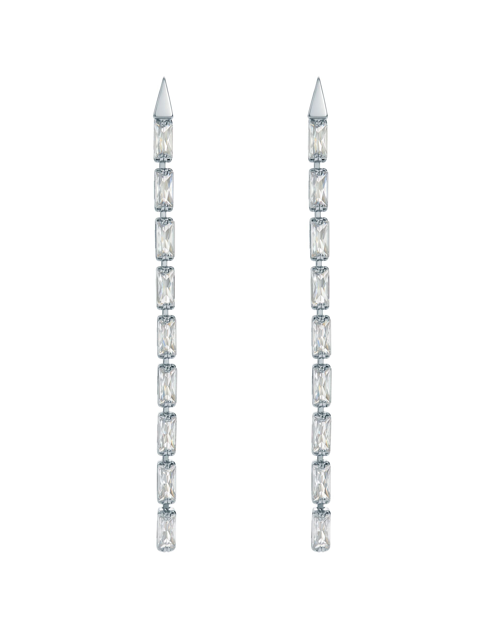 Women ISALIE - Baguette Crystal Long Drop Earrings - Ted Baker