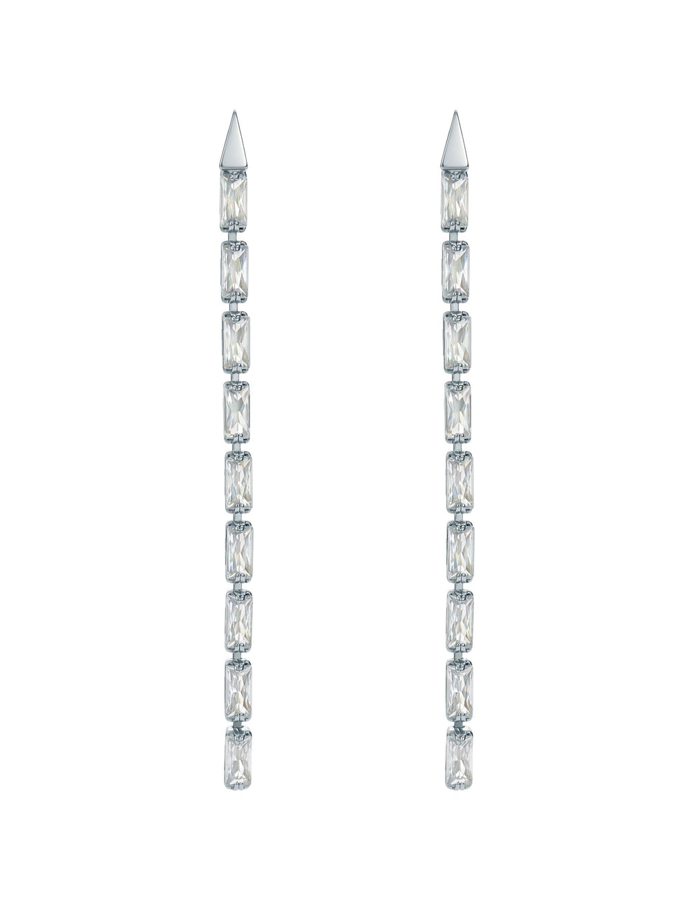 Women ISALIE - Baguette Crystal Long Drop Earrings - Ted Baker
