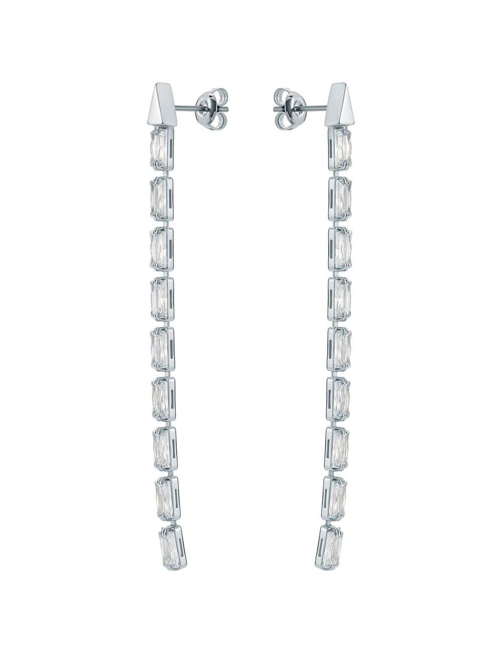 Women ISALIE - Baguette Crystal Long Drop Earrings - Ted Baker