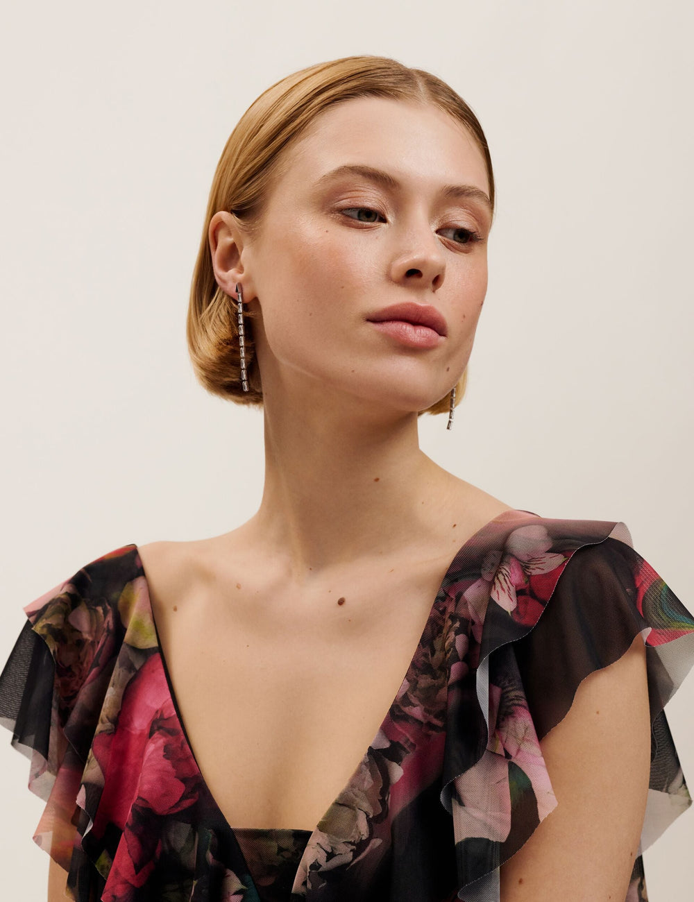 Women ISALIE - Baguette Crystal Long Drop Earrings - Ted Baker