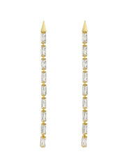 Women ISALIE - Baguette Crystal Long Drop Earrings - Ted Baker