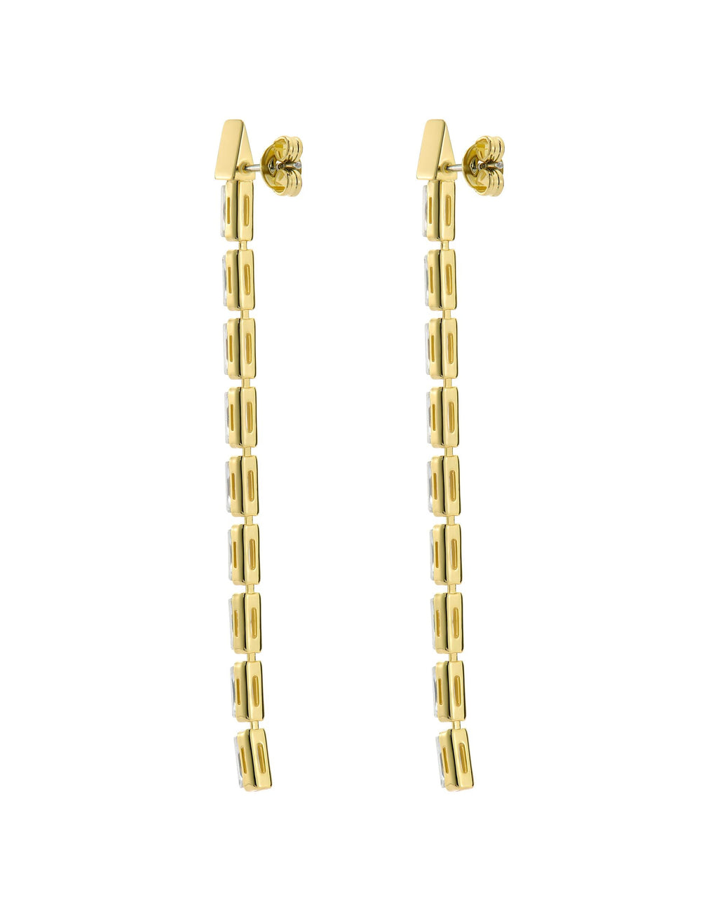 Women ISALIE - Baguette Crystal Long Drop Earrings - Ted Baker