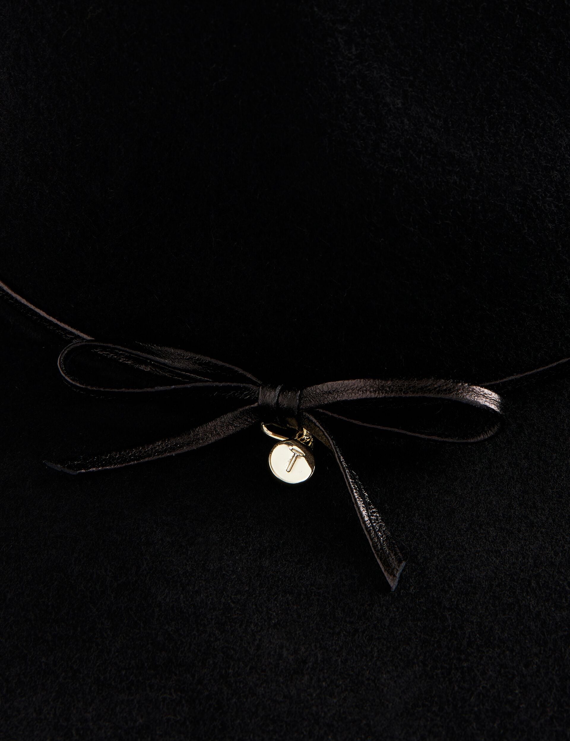Women ABBIIIO - Bow Detail Pure Wool Fedora Hat - Ted Baker