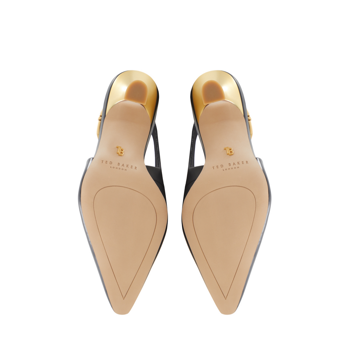 Women LOLA T-BUCKLE - Leather Slingback Heeled Pumps - Ted Baker