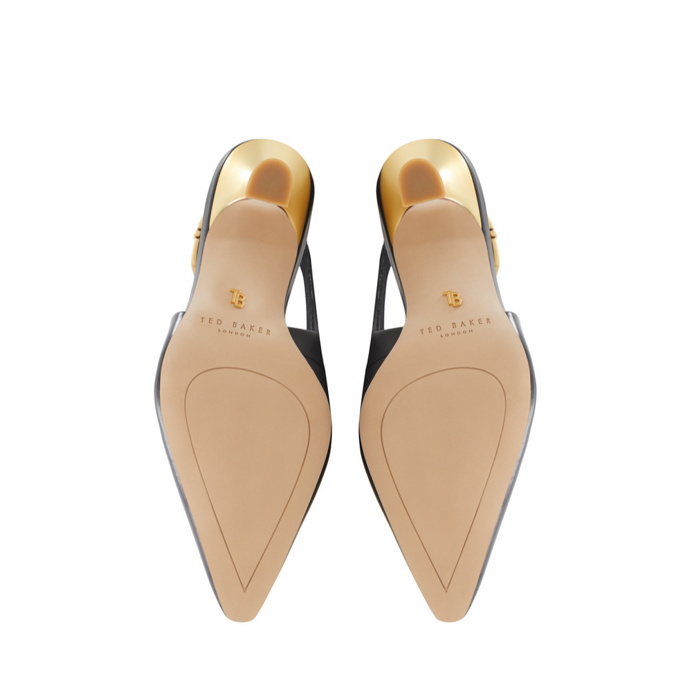 Women LOLA T-BUCKLE - Leather Slingback Heeled Pumps - Ted Baker