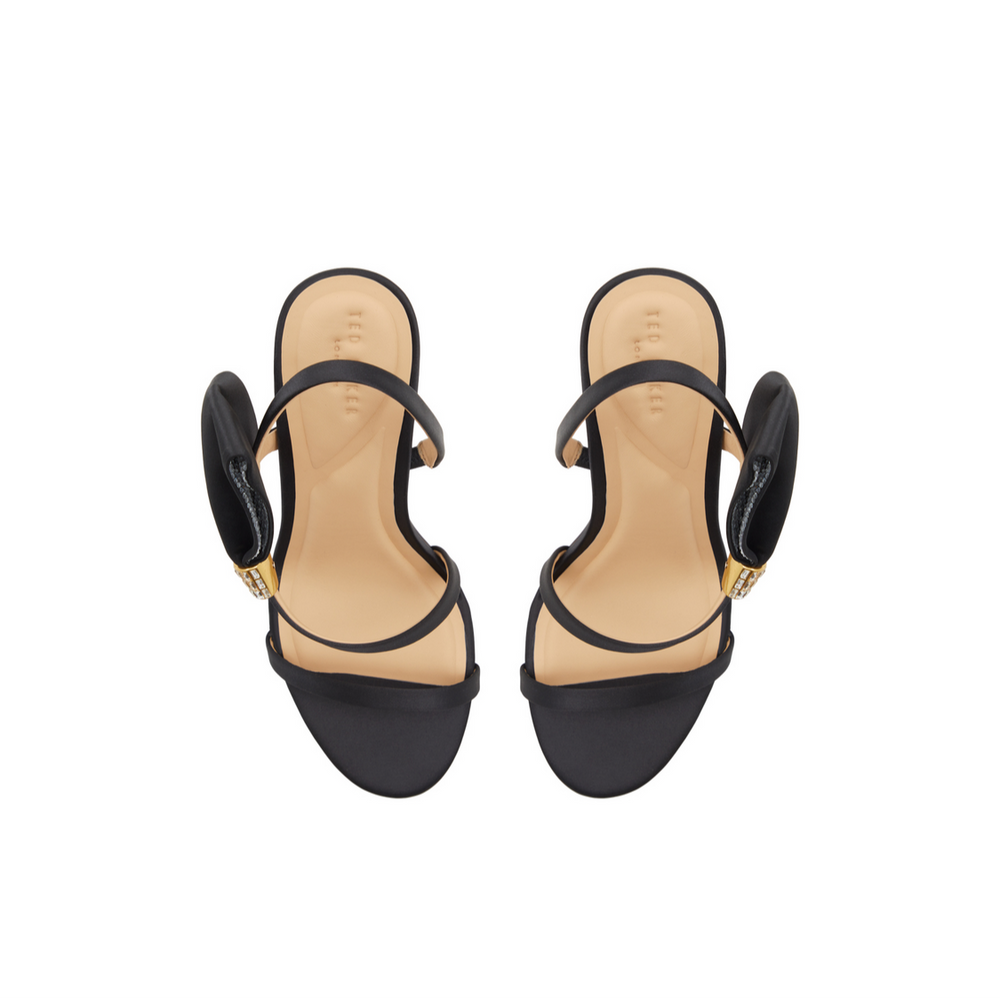 Women BELLE - Bow Embellishment Satin Heeled Sandals - Ted Baker