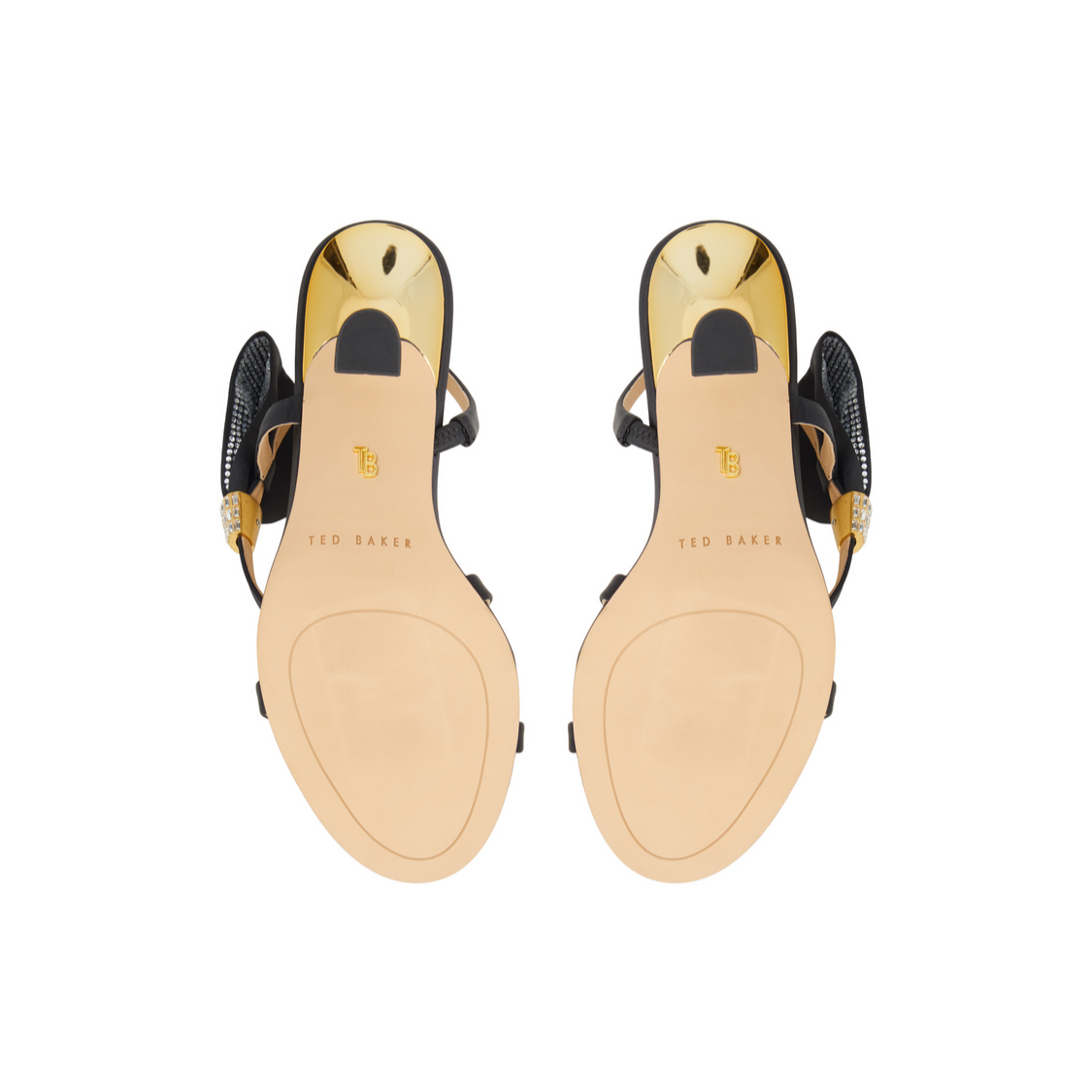 Women BELLE - Bow Embellishment Satin Heeled Sandals - Ted Baker