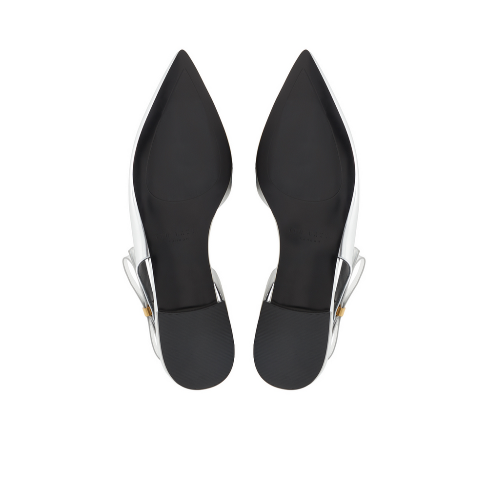 Women JANE BOW - Bow Detail Slingback Leather Ballet Flats - Ted Baker