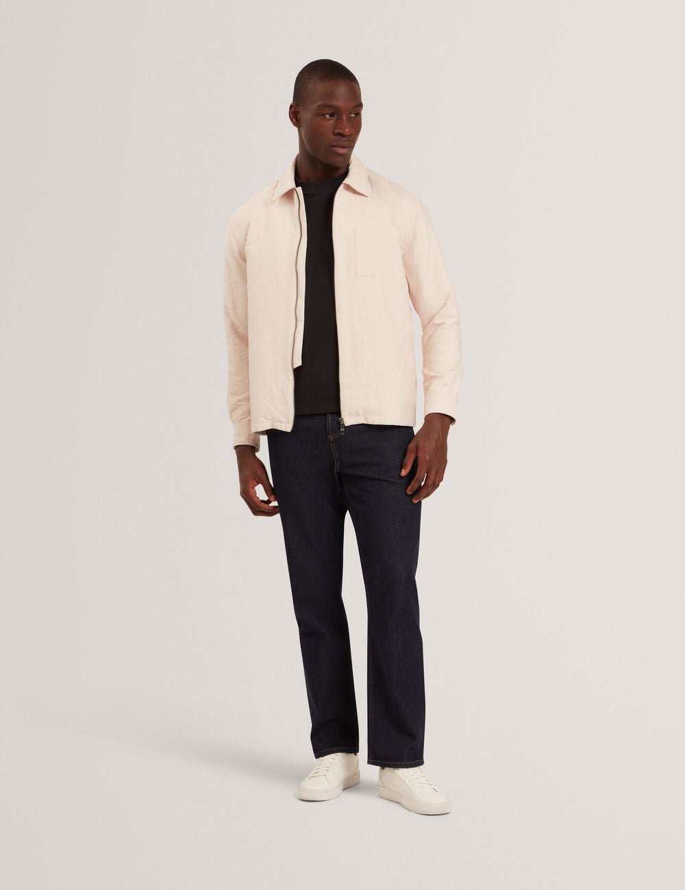 Men|Sale THOVA Textured Quilt Zip-Through Overshirt - Ted Baker