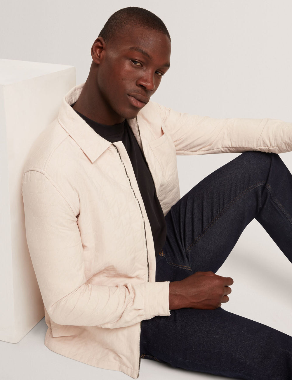 Men|Sale THOVA Textured Quilt Zip-Through Overshirt - Ted Baker