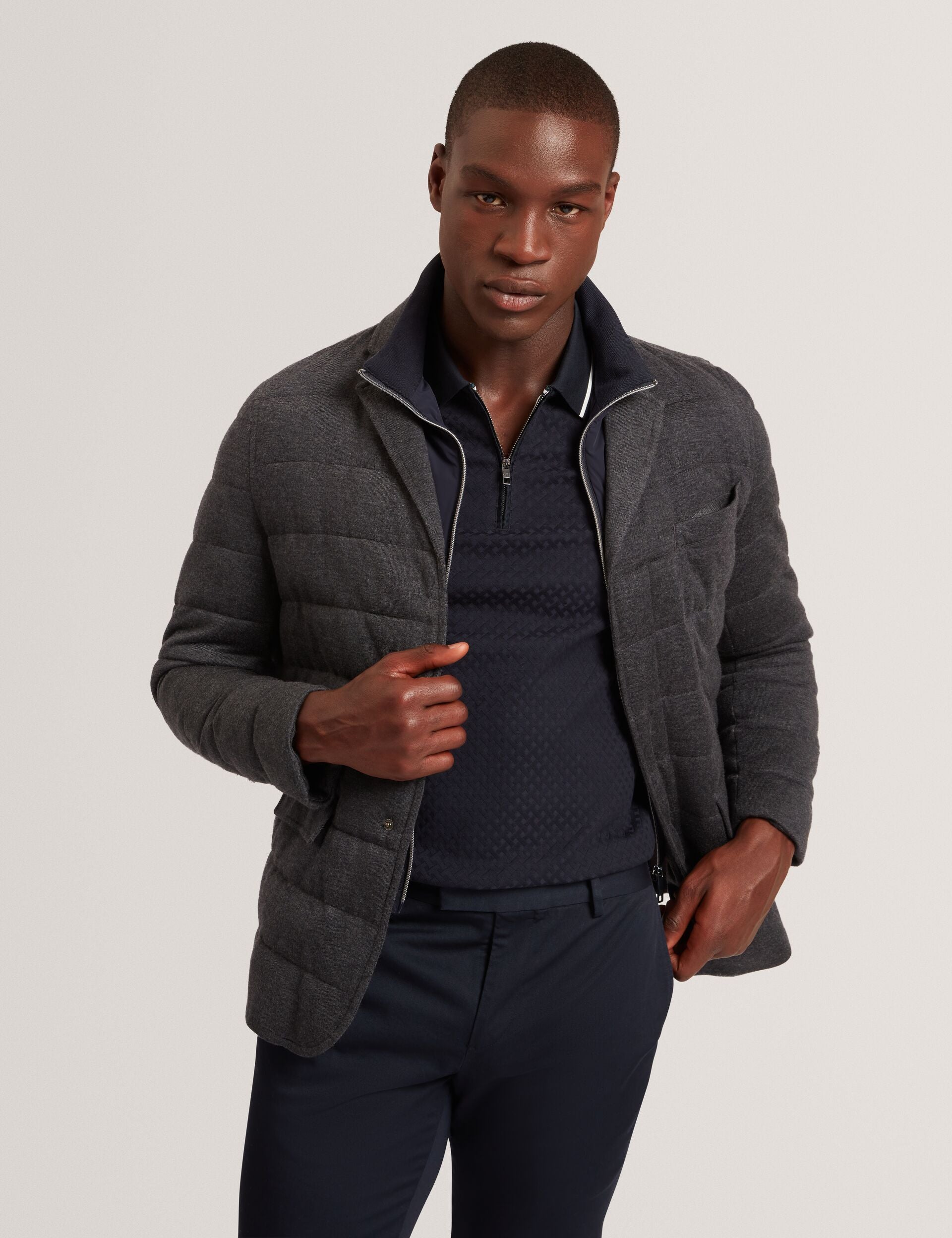 Men|Sale GEROME Quilted Blazer With High Neck Liner - Ted Baker