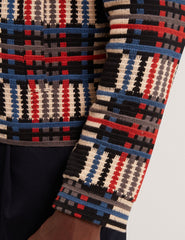 Men|Sale HENREIN Pure Cotton Patchwork Knit Zip Jacket - Ted Baker