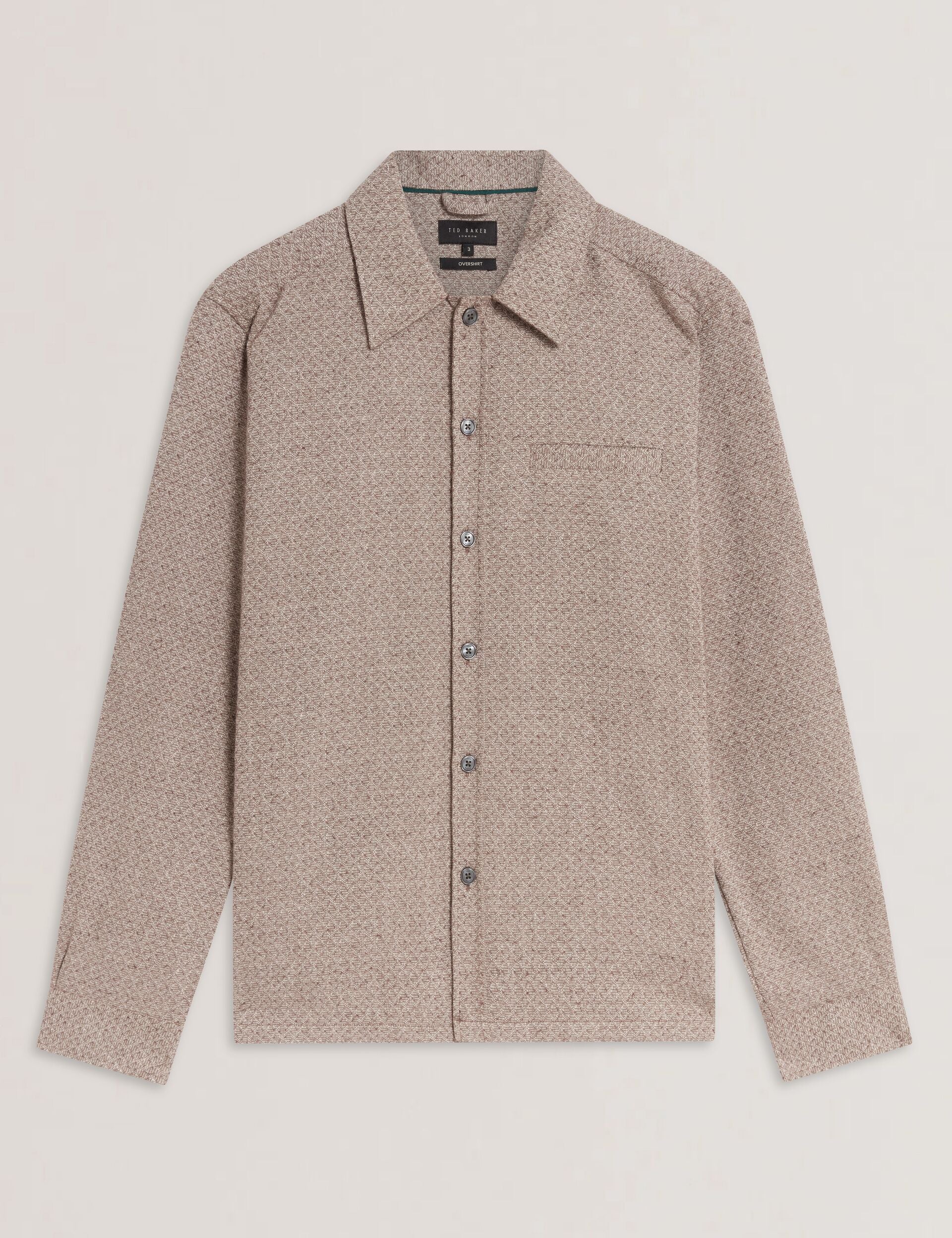 Men|Sale RYNEL Textured Weave Long Sleeve Overshirt - Ted Baker