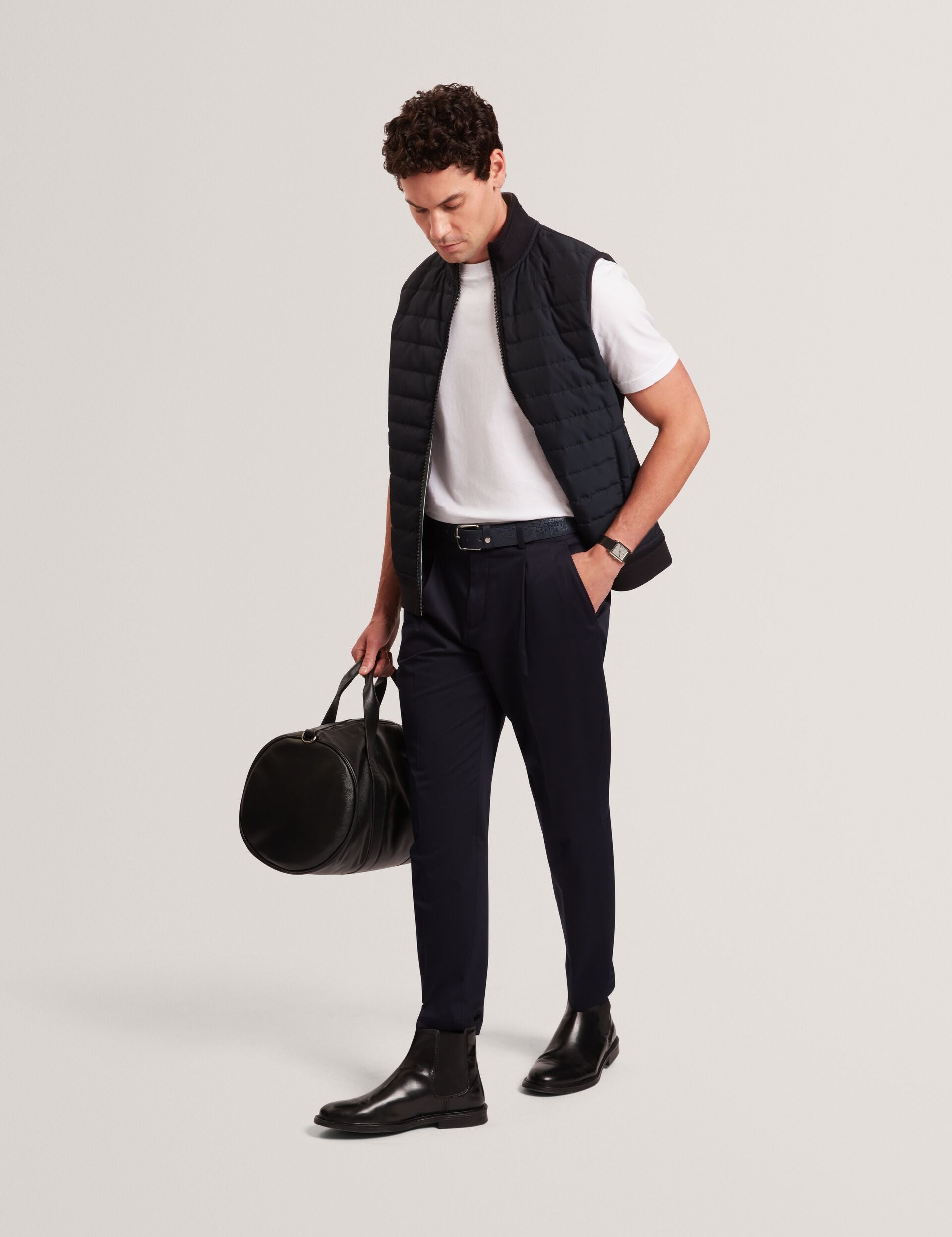 Men|Sale PAFAVOR Quilted Front Funnel Neck Zip-Up Gilet - Ted Baker