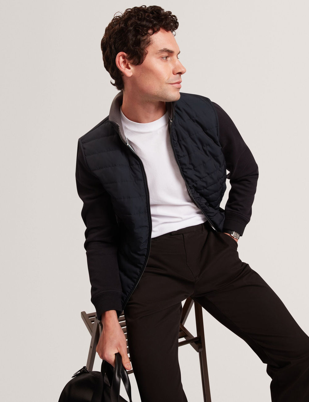 Men|Sale DURANO Quilted Front Zip-Through Knit Jacket - Ted Baker