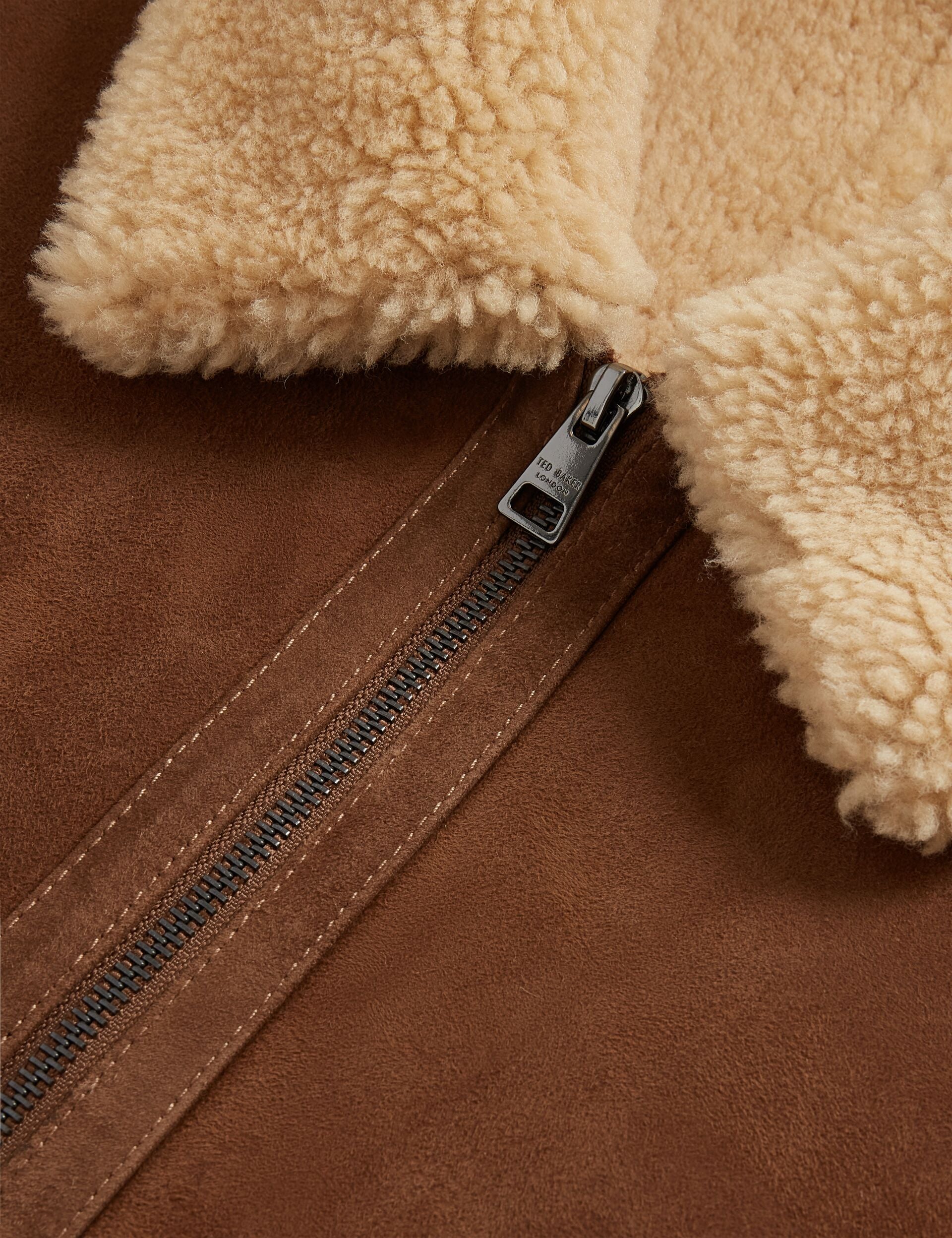 Men|Sale WALD Shearling Leather Aviator Jacket - Ted Baker
