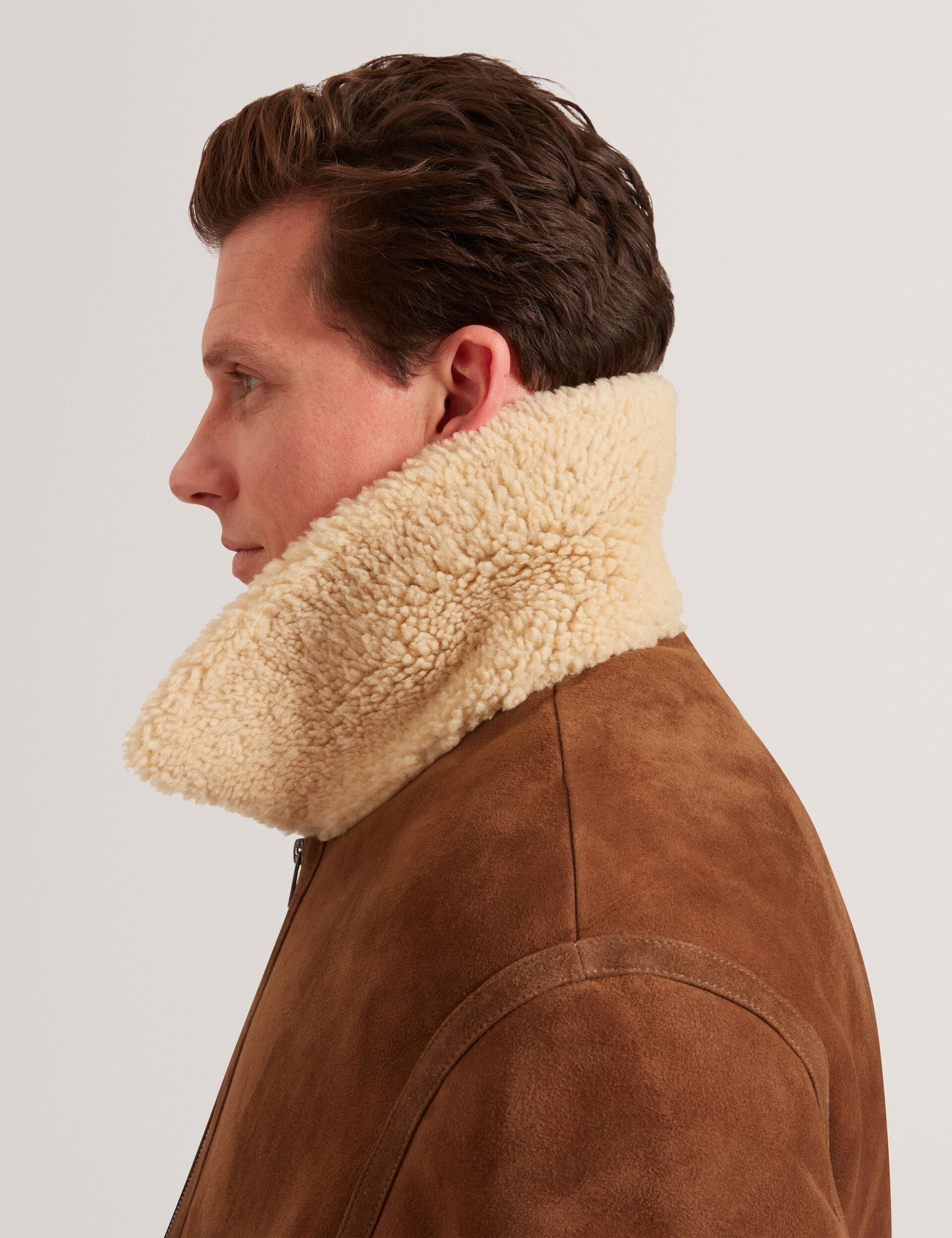 Men|Sale WALD Shearling Leather Aviator Jacket - Ted Baker