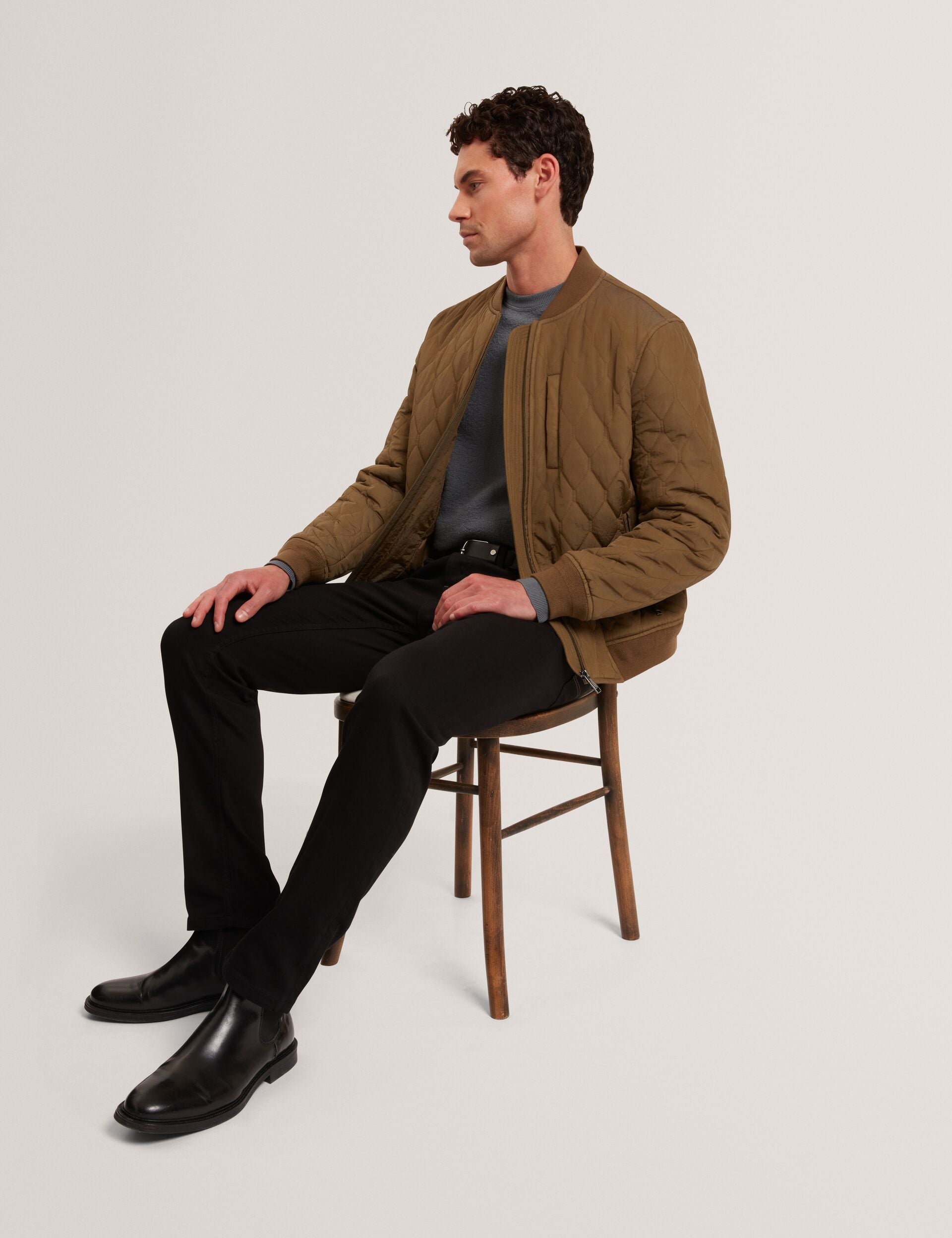 Men|Sale MAILINS Diamond Quilted Zip Bomber Jacket - Ted Baker