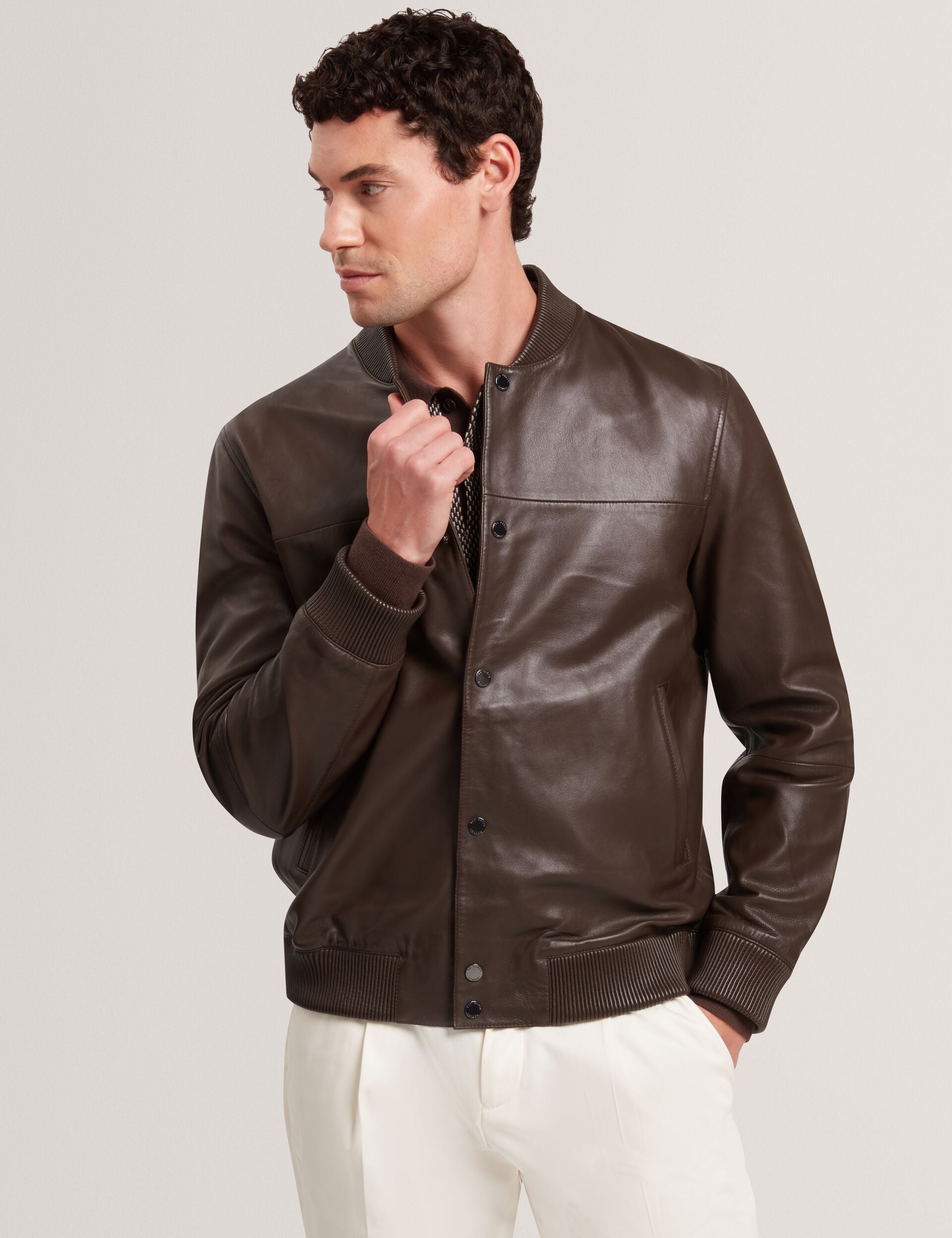 Men|Sale LEEAMS Leather Classic Bomber Jacket - Ted Baker