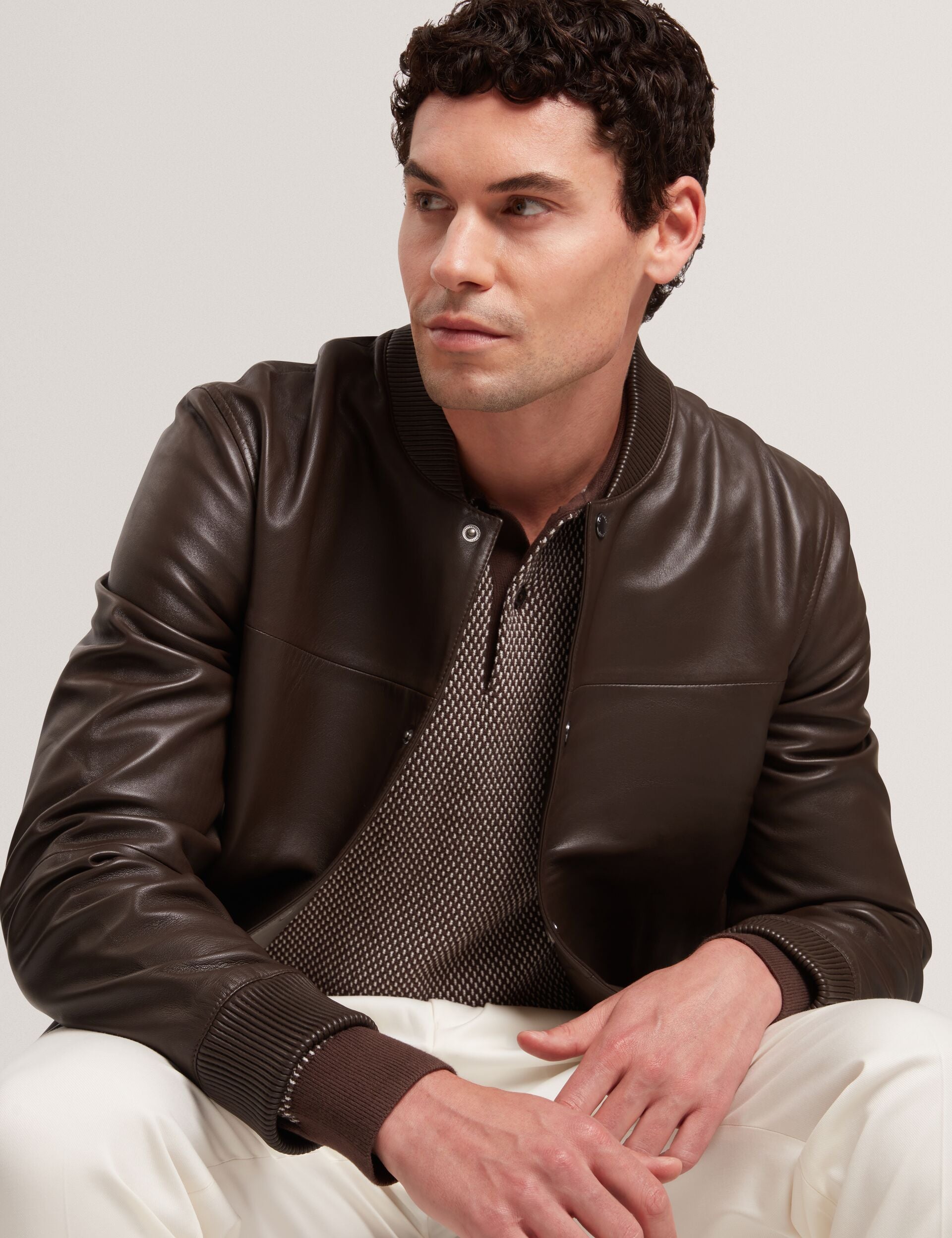 Men|Sale LEEAMS Leather Classic Bomber Jacket - Ted Baker