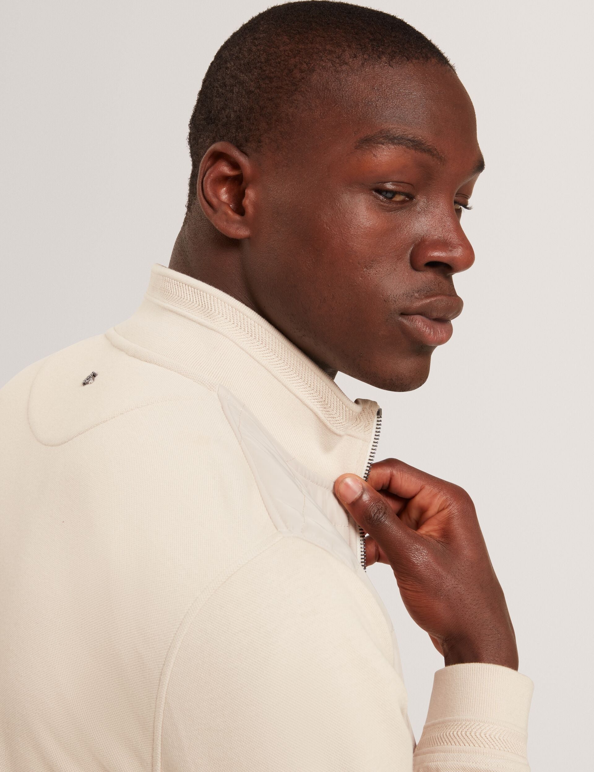 Men|Sale DURANO Quilted Front Zip-Through Knit Jacket - Ted Baker