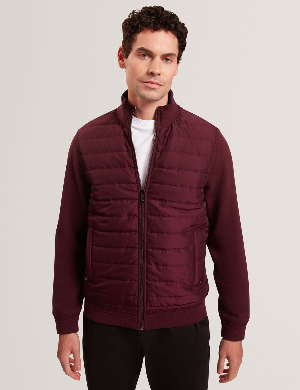 Men|Sale DURANO Quilted Front Zip-Through Knit Jacket - Ted Baker