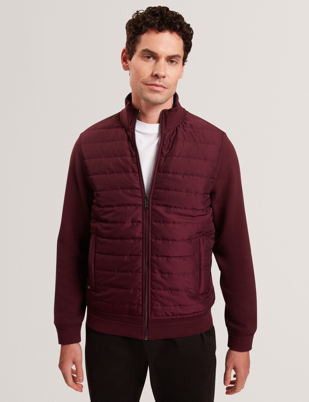Men|Sale DURANO Quilted Front Zip-Through Knit Jacket - Ted Baker