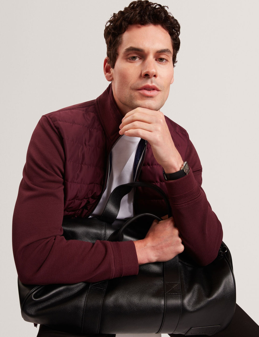 Men|Sale DURANO Quilted Front Zip-Through Knit Jacket - Ted Baker