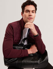 Men|Sale DURANO Quilted Front Zip-Through Knit Jacket - Ted Baker