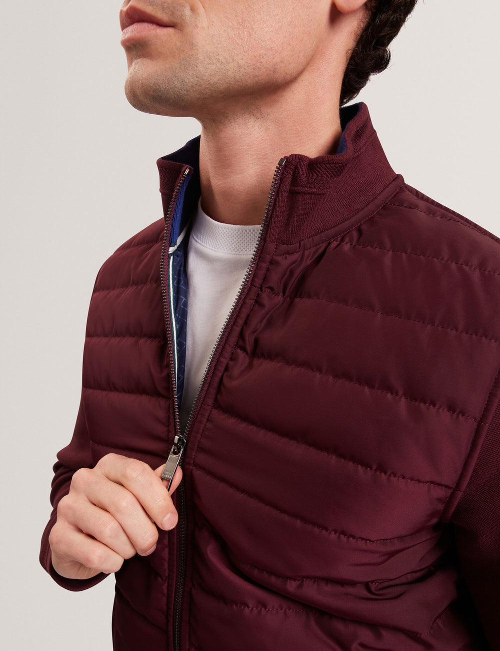 Men|Sale DURANO Quilted Front Zip-Through Knit Jacket - Ted Baker