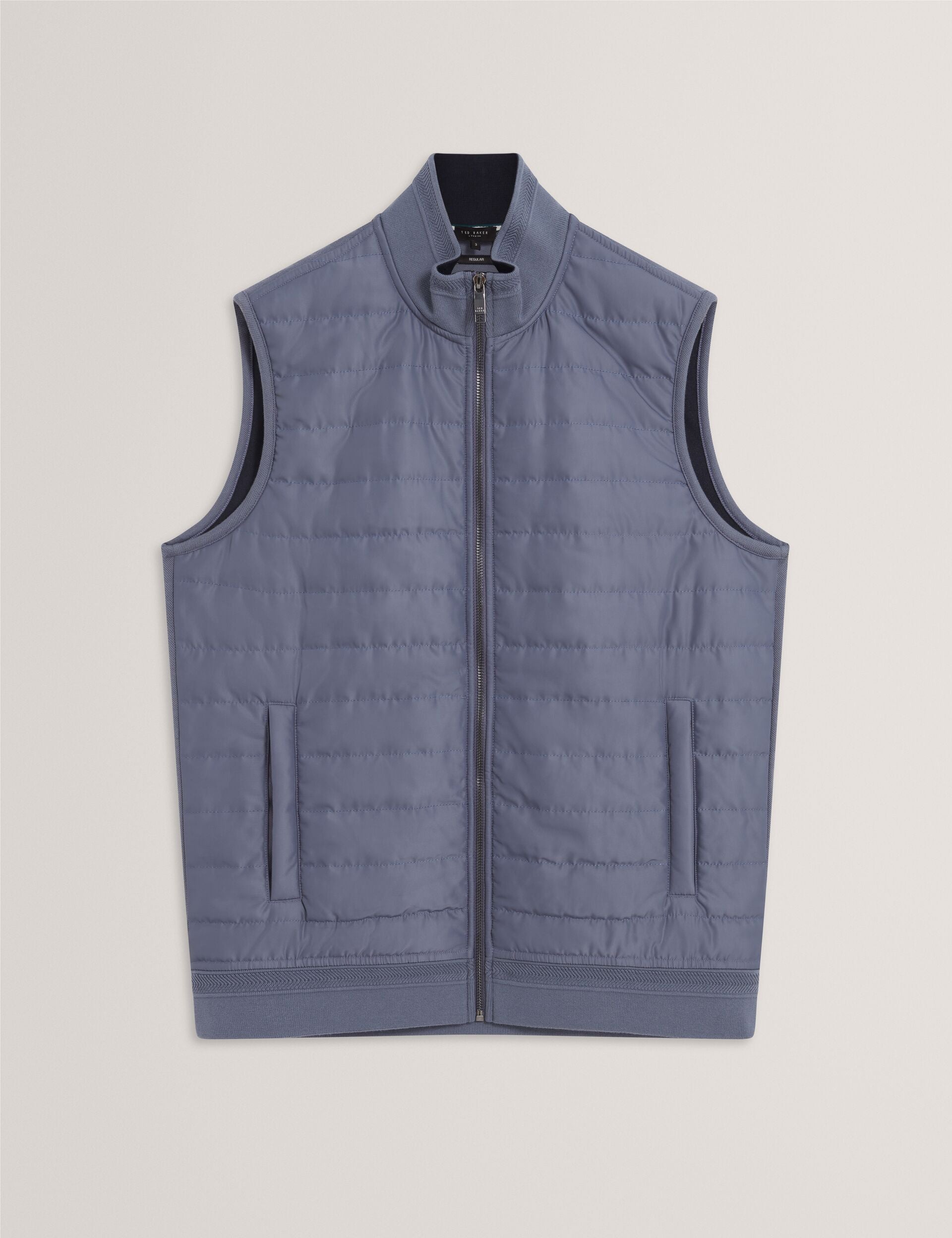 Men|Sale PAFAVOR Quilted Front Funnel Neck Zip-Up Gilet - Ted Baker