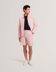 Men ASHLEYJ Linen Cotton Zip-Up Harrington Jacket - Ted Baker