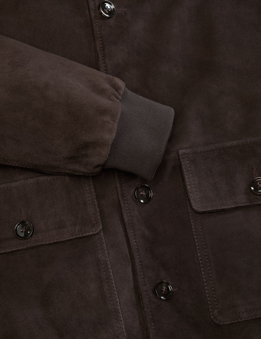 Men|Sale WEIR - Suede Button Front Jacket - Ted Baker