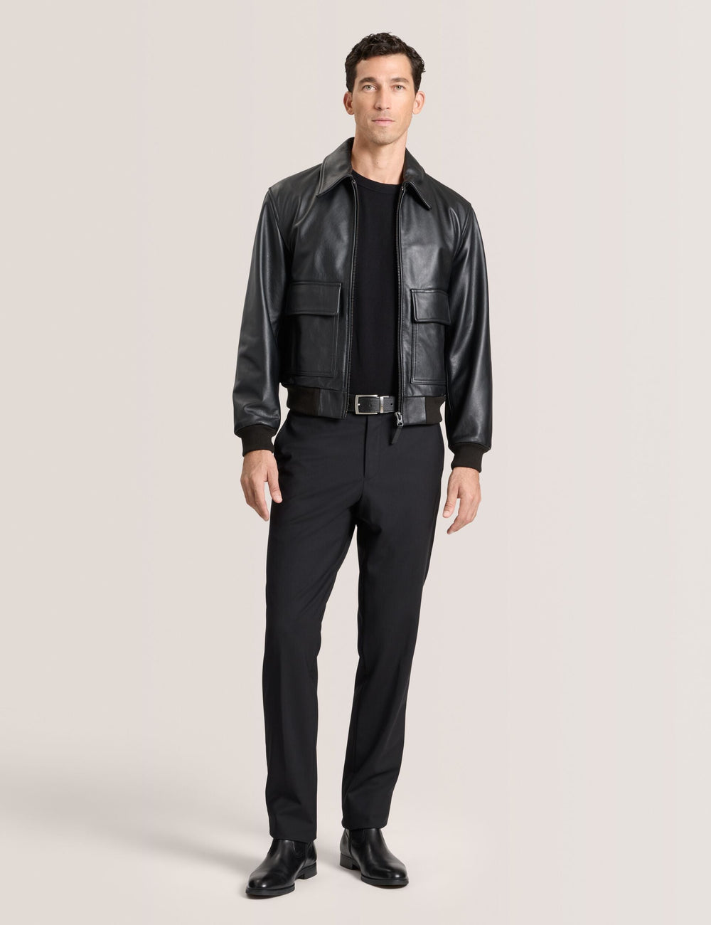 Men|Sale WHISTLER - Leather Bomber Jacket - Ted Baker