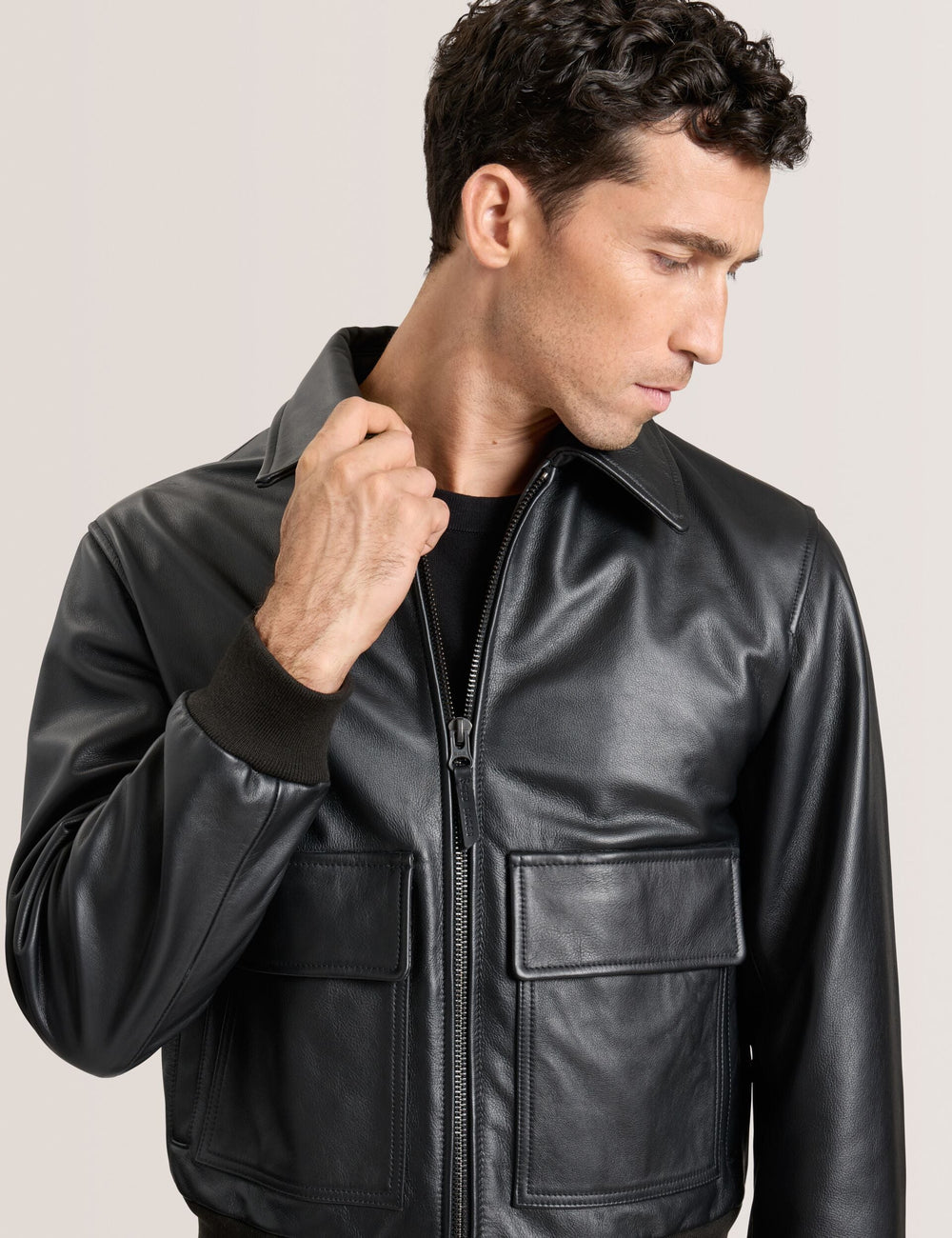 Men|Sale WHISTLER - Leather Bomber Jacket - Ted Baker