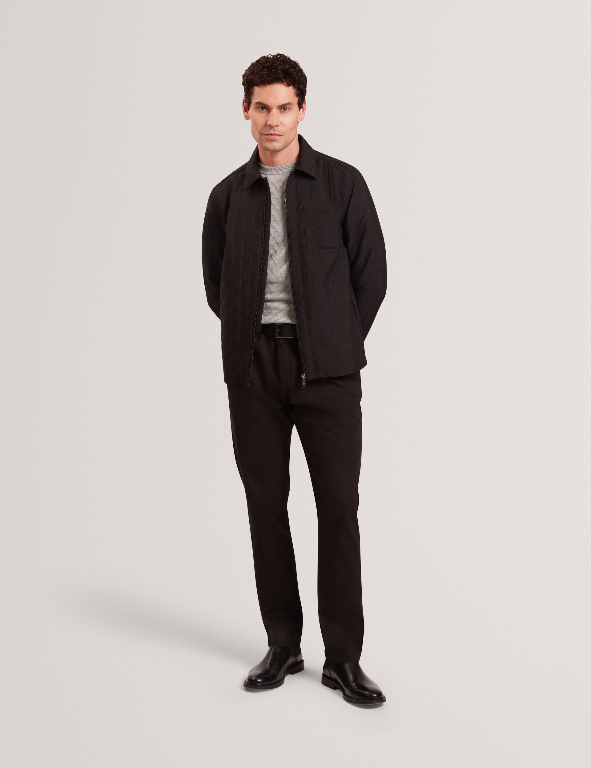 Men|Sale THOVA Textured Quilt Zip-Through Overshirt - Ted Baker