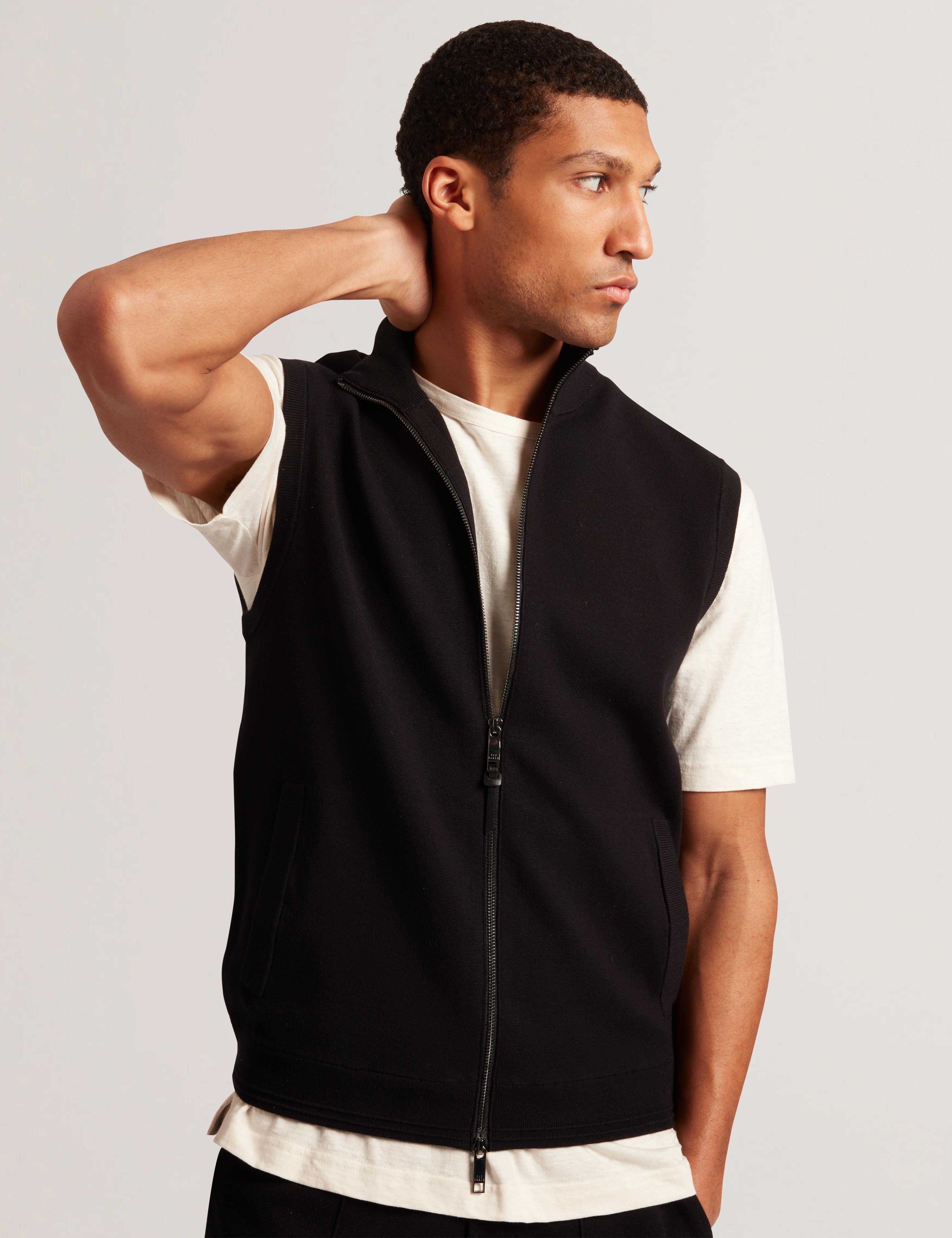 Men TERINCE - Zip-Through Funnel Neck Gillet - Ted Baker