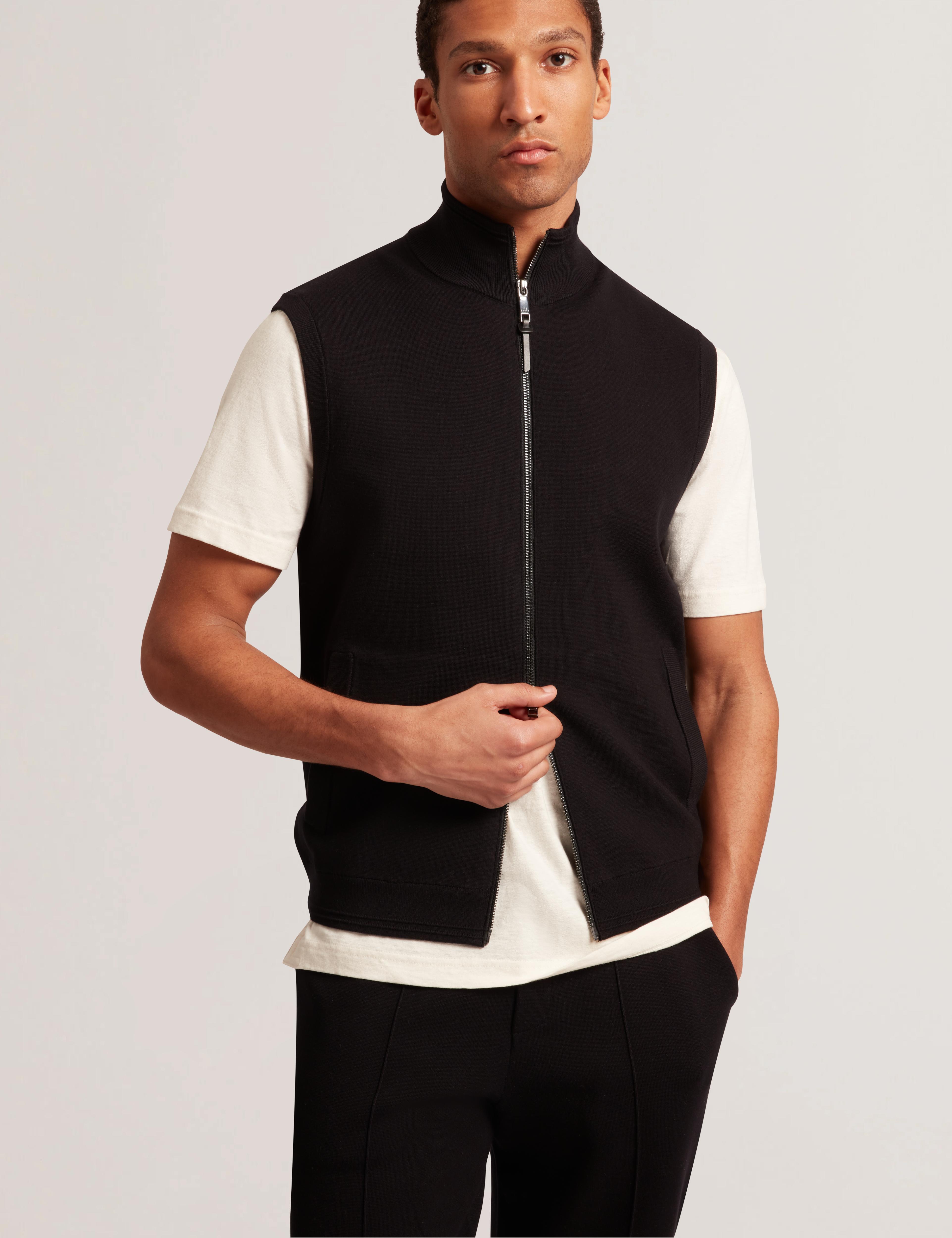 Men TERINCE - Zip-Through Funnel Neck Gillet - Ted Baker