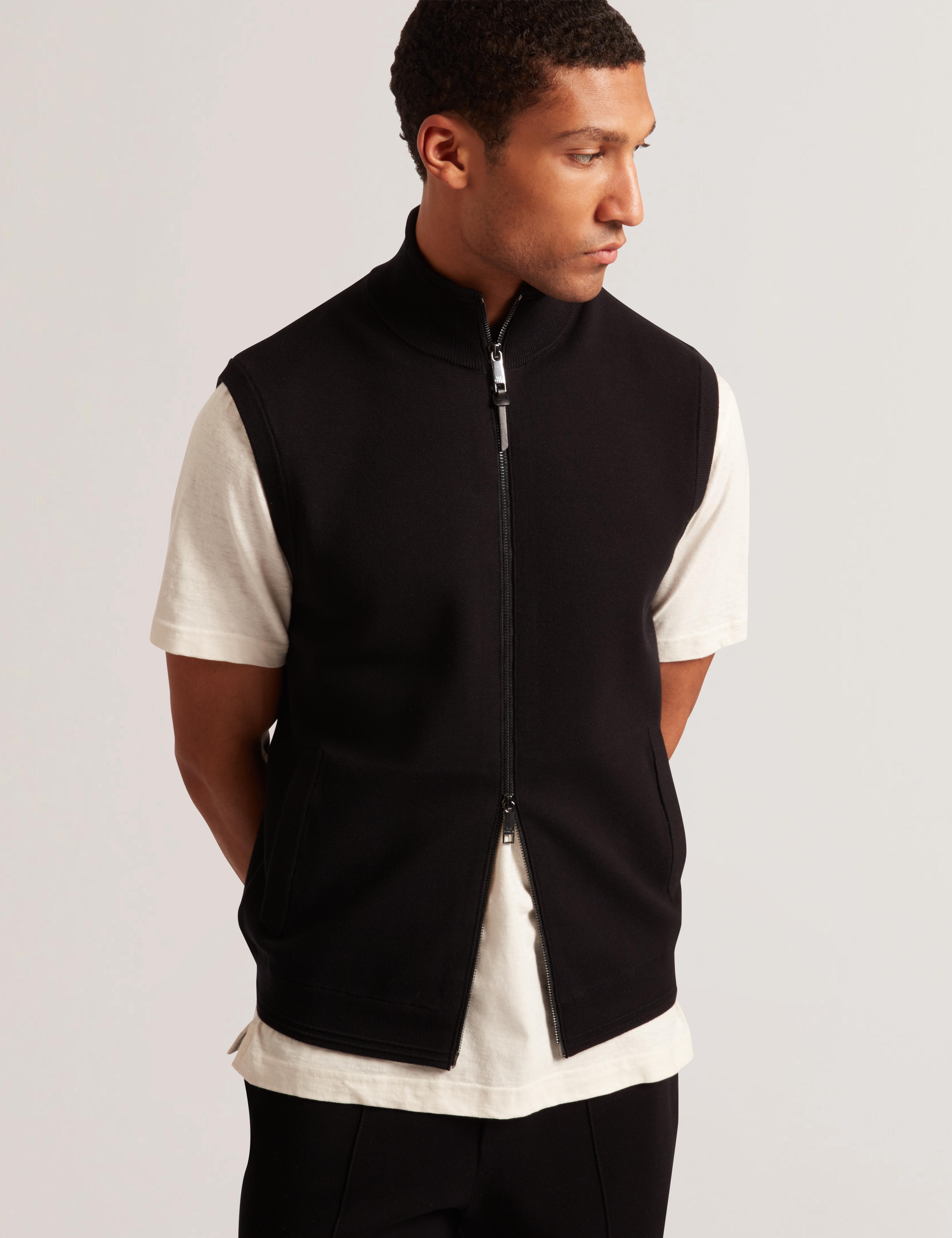 Men TERINCE - Zip-Through Funnel Neck Gillet - Ted Baker