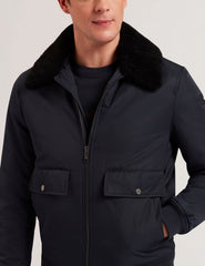 Men AVITORE - Zip Bomber Jacket With Removable Collar - Ted Baker