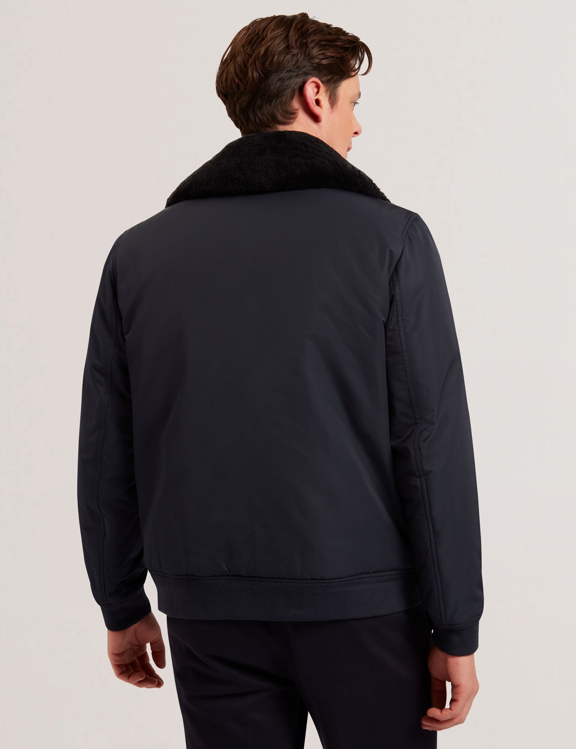 Men AVITORE - Zip Bomber Jacket With Removable Collar - Ted Baker