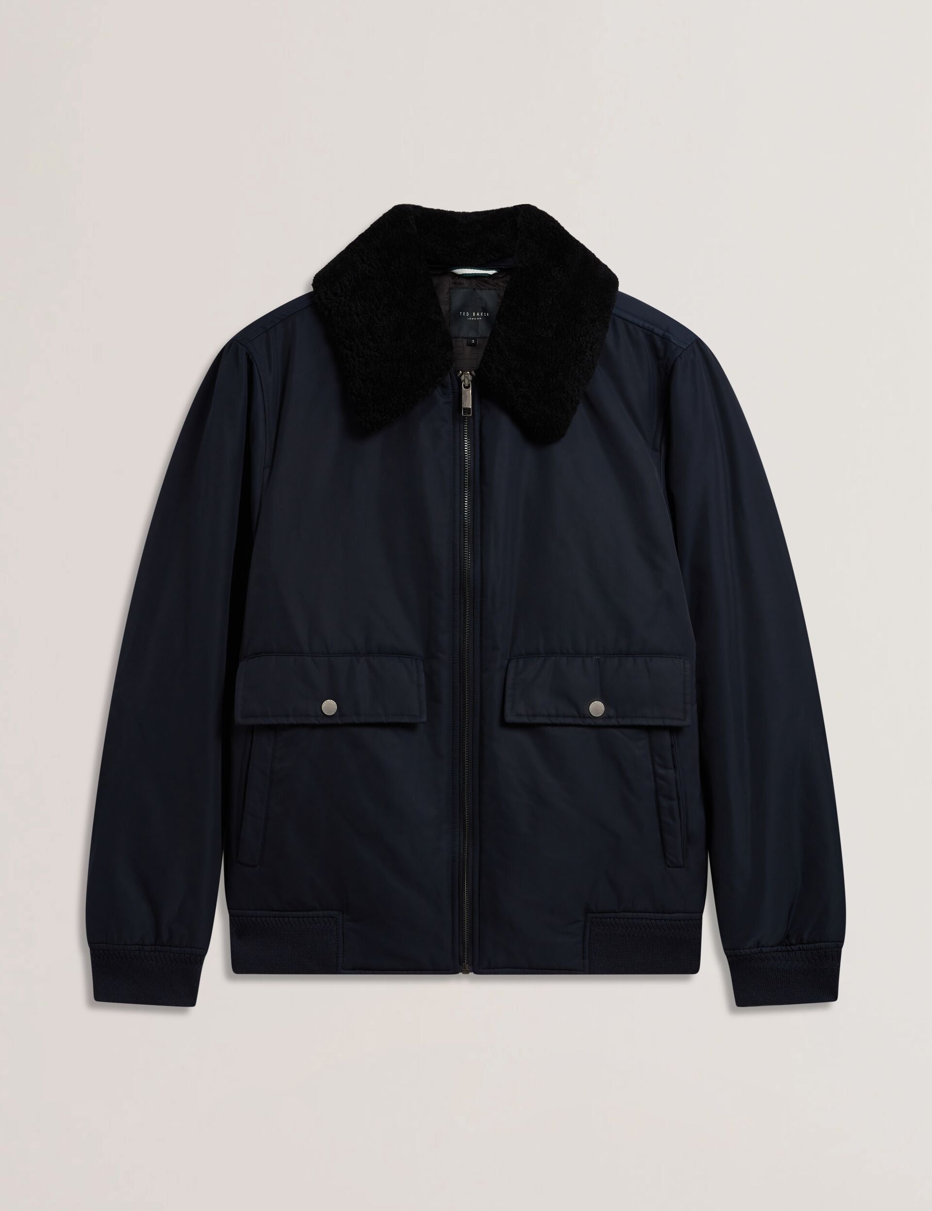 Men AVITORE - Zip Bomber Jacket With Removable Collar - Ted Baker